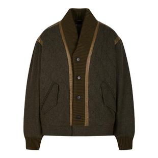 [Samuel Drira联名]速写男装秋冬新款休闲宽松棉衣短款绵羊毛外套