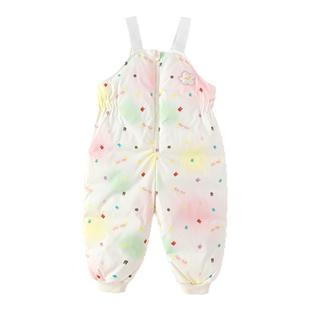 巴拉巴拉女童羽绒裤婴儿宝宝加厚背带裤儿童裤子2025冬装新款童装