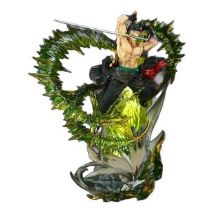 海贼王鬼岛大战 阎王 罗罗诺亚索隆手办可发光 破镜盒装模型 雕像