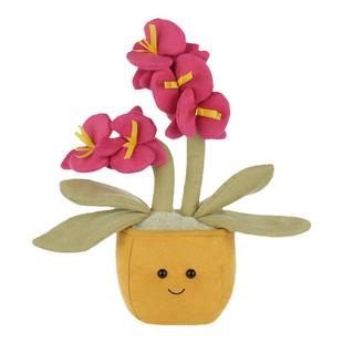 Apricot lamb粉色蝴蝶兰盆栽玩偶睡觉抱公仔毛绒玩具生日礼物女生