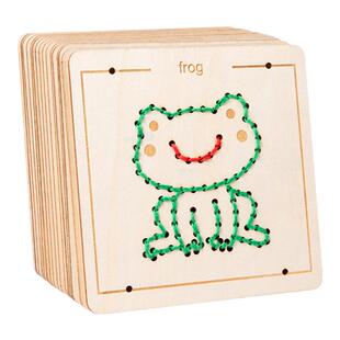 儿童穿线板穿线玩具穿绳穿针引线刺绣手工蒙氏日常生活区教具编织