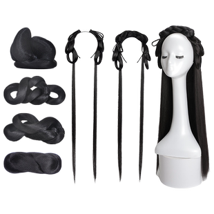 汉服假发乐嫣发髻梦华赵盼儿灵蛇发包无底座软麻花包可变形造型