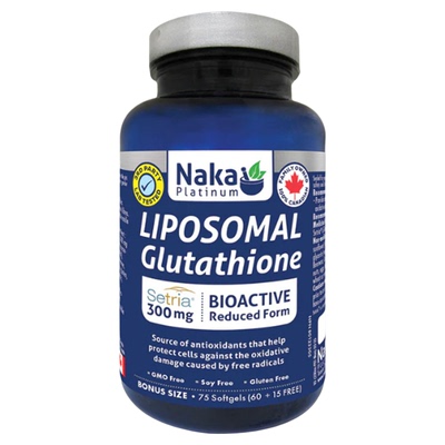 加拿大Naka platinum发酵脂质体谷胱甘肽胶囊300mg75粒GSH强免疫