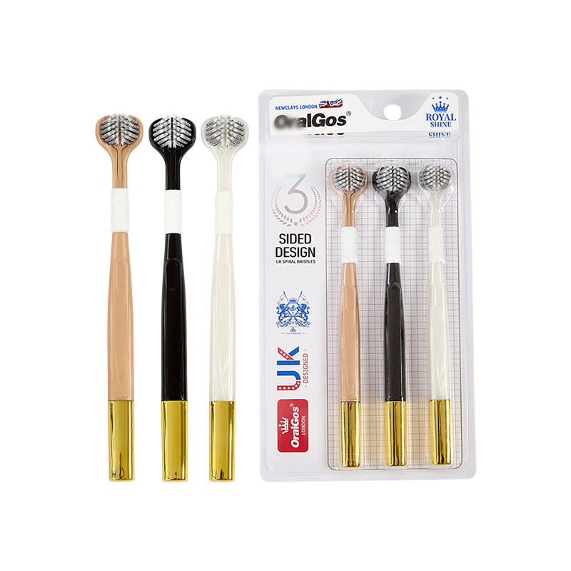 三面三头包裹式牙刷成人软毛立体