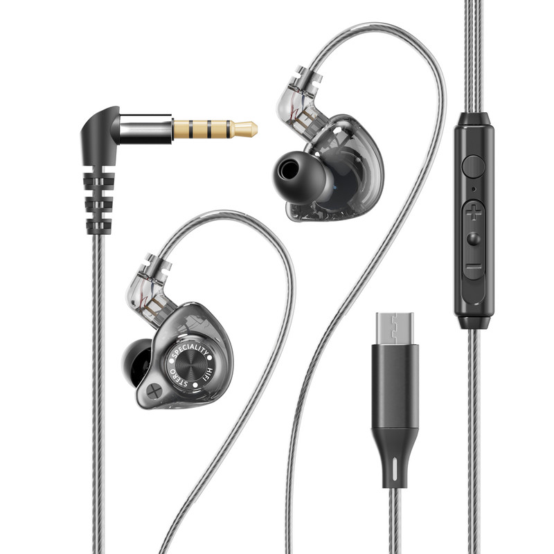 STEWPIGO S28可插拔主动降噪运动挂耳式HiFi音质入耳有线耳机