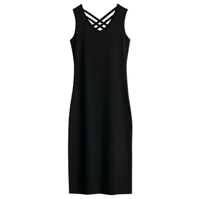吊带连衣裙女新款春季长款黑色