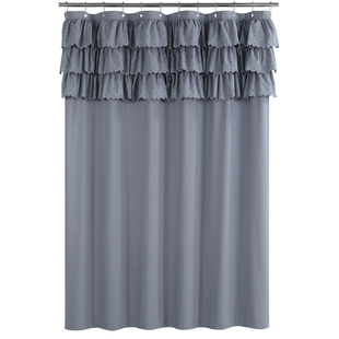 法式公主防水防霉浴帘加厚防水布干湿分离卫生间隔断帘挂帘免打孔