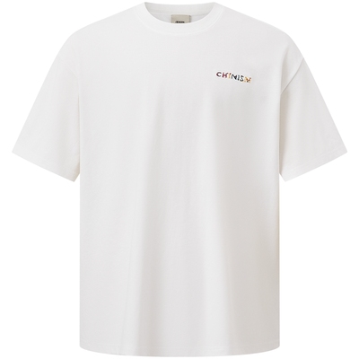 CHINISM赤尘彩虹刺绣短袖T恤男