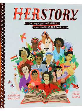 震撼世界的50名妇女和女孩 英文原版 Herstory 50 Women and Girls Who Shook Up the World 精装 英文版人物传记 女生励志故事书