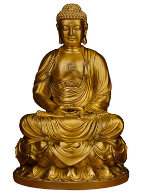 黄铜像华严三圣摆件文殊菩萨像普贤菩萨像家用一套装整套玄关居家