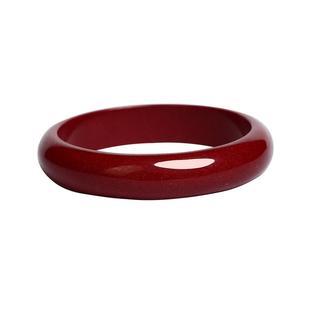 宫里上新朱砂手镯女式正品紫金砂镯子女素圈红色生日本命年礼物