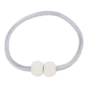 窗帘收纳绳珍珠免打孔扎束窗帘绑带一对装绑绳窗帘扣环扣绑饰