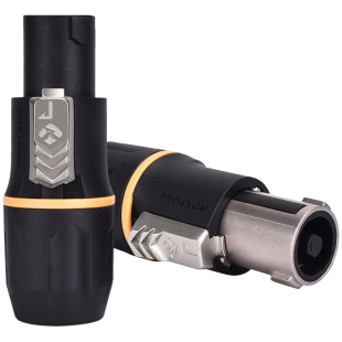 ROXTONE四芯专业音箱插头环形欧姆免焊插头喇叭线卡侬头功放接头