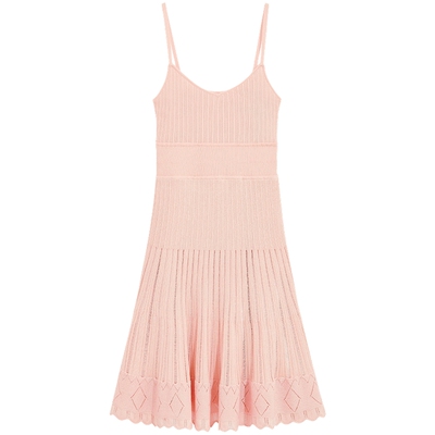 bebe夏季新款吊带针织连衣裙