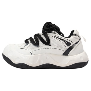 森马女鞋2026超火的鞋子新款春季大头鞋小个子百搭厚底黑色增高鞋