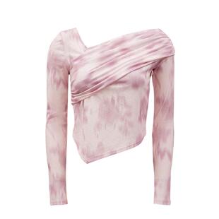 绫致ONLY25春夏新时尚百搭修身不对称领口短款T恤女上衣潮