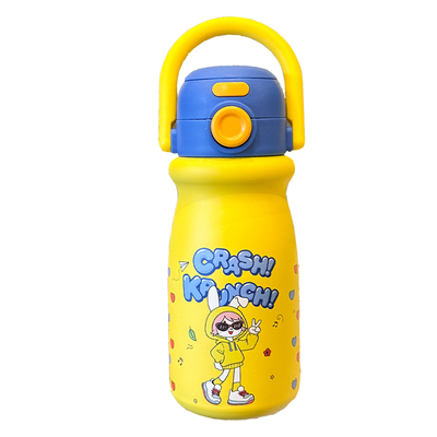 保温杯新款2025高颜值儿童学生上学专用大容量吸管杯便捷男女水杯