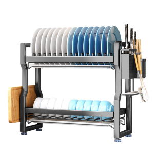 窄款小型沥碗架厨房台面碗筷碗盘沥水置物架304不锈钢碗碟收纳架