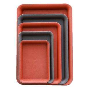 加厚塑料长方形花盆托盘盆托接水盘盆景花盆底座托盘花盘垫底托盘