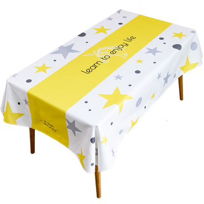 北欧风防水防烫免洗棉麻餐桌布