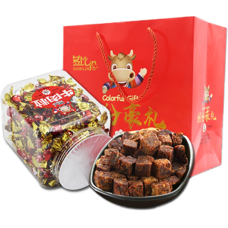 牛肉粒428g礼盒装糖果装辣散装沙爹