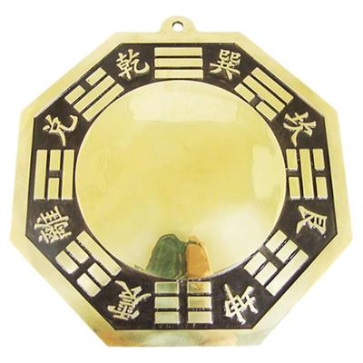 黄铜八卦镜凸镜挂件家用吉祥物