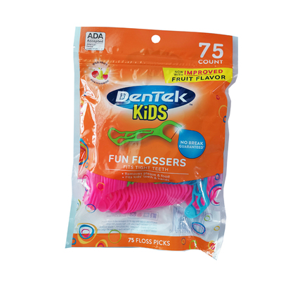 进口儿童牙线棒德泰克含氟防蛀牙