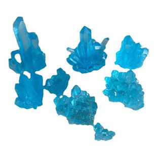 021号水晶石透明五彩矿树脂玛瑙黑石晶体手办模型摆件场景装配件