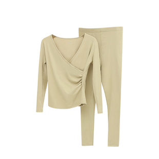 都市丽人保暖套装女孕妇秋衣秋裤加绒加厚抑菌产后哺乳秋冬月子服