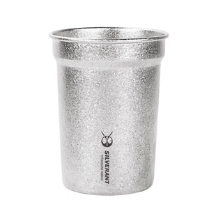 SILVERANT/银蚁纯钛单层杯钛金属啤酒杯户外露营可叠放便携收纳杯