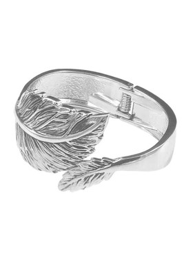 叶片个性化风弹簧合金属搭配手镯