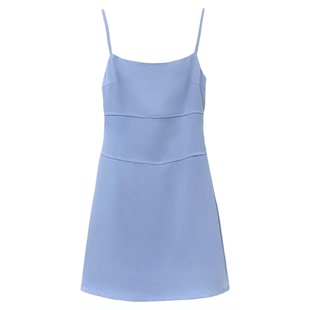 自制性感吊带小个子连衣裙2026春夏新款显瘦气质法式收腰小黑裙