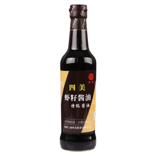 三和四美虾籽酱油苏州扬州特产阳春面调味调料500ml虾子海鲜生抽