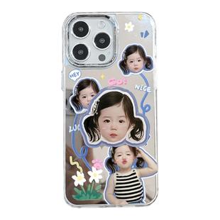 可爱镜面手机壳定制支架苹果16适用于来图订制宝宝照片宠物图案diyiphone17promax磁吸补妆镜子14猫狗15客制