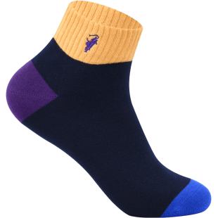 POLO保罗运动袜男纯棉男袜秋冬季防臭吸汗短袜低帮篮球中筒袜棉袜