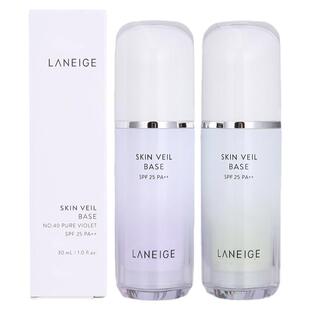 兰芝隔离霜30ml雪纱丝柔防晒隔离霜spf23紫/绿色妆前乳防辐射韩国