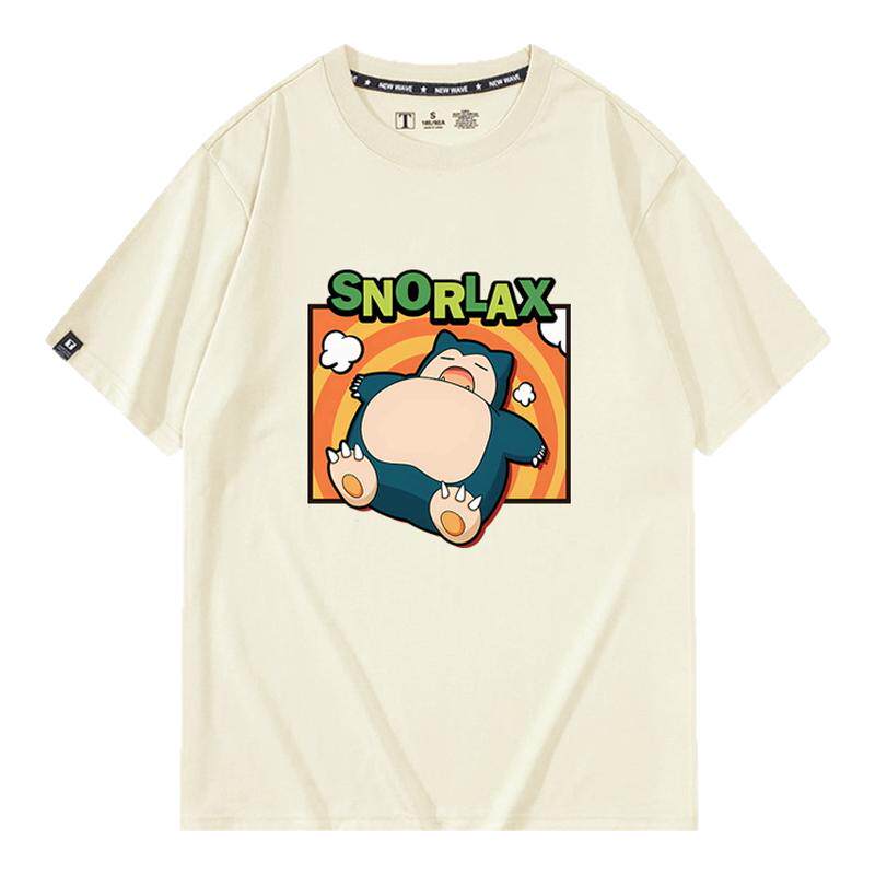 精灵宝可梦宠物小精灵皮卡丘胖丁耿鬼周边宽松衣服纯棉短袖T恤衫