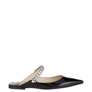 [双11抢先购][24期免息]JIMMY CHOO/BING FLAT水晶饰带露跟平底鞋