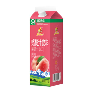 【官方旗舰】新疆神内石河子蟠桃汁1L/大盒家庭分享装饮料绿色
