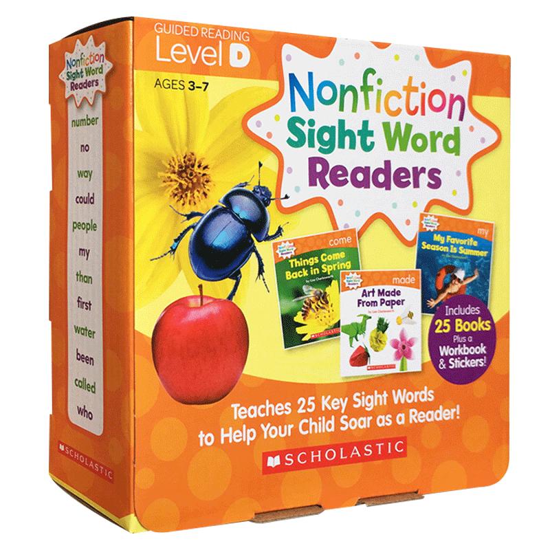 英文原版绘本 入门关键词书 Nonfiction Sight Word Readers Level D 25册全套 自然拼读 学乐出品