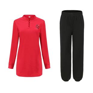 尤佳秋冬太极服女比赛服练功服表演服武术八段锦女太极拳服套装