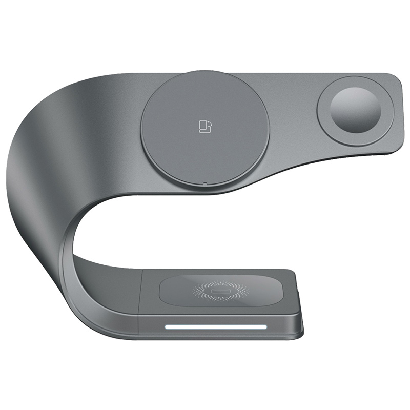 四合一無線充電器MagSafe三合一磁吸支架適用蘋果16手表apple watch桌面Pro max充電底座airpods耳機(jī)iWatch