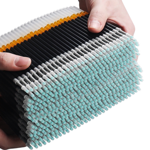 按动笔ST笔芯大容量0.5中性笔笔芯学生黑色中性笔芯办公圆珠笔替芯按动水性笔红色替换芯刷题笔笔心按动式