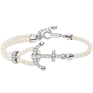 HEFANG何方珠宝船锚手绳手链轻奢情侣女友配饰男友新年礼物