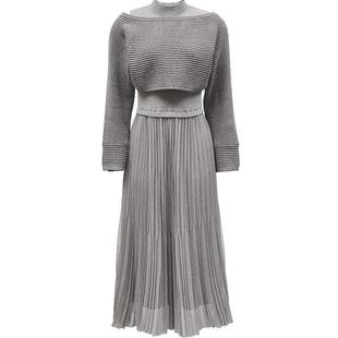 Vero Moda连衣裙25春季新款套装含山羊绒针织拼接亮丝32517D009