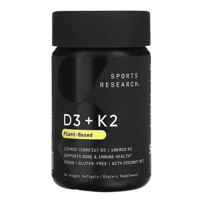 SportsResearch维生素D3+K2双效协同强骨补钙