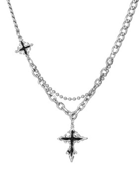 十字架吊坠男士项链潮牌百搭男款