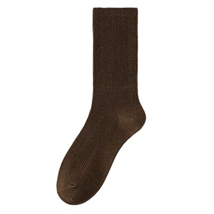 羊毛袜子女士秋冬季中筒袜黑色网红款堆堆袜搭配乐福鞋小皮鞋长袜