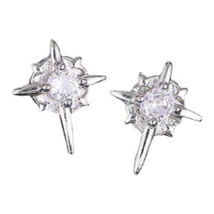 北极星磁吸耳夹男潮流个性嘻哈风单只耳饰无痛无耳洞十字架耳环