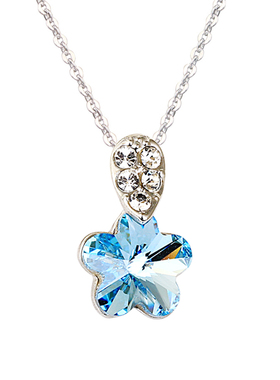 奥地利水晶花朵项链女脖子饰品